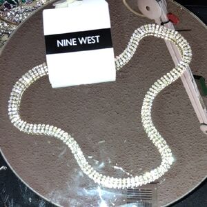 Nine West Silver-Tone Sparkling Necklace